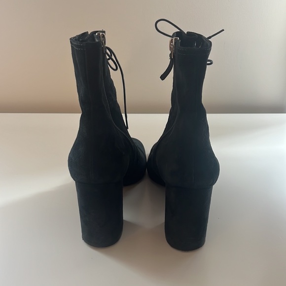 Laurence Decade Black Suede Lace Up Bootie - Picture 6 of 8